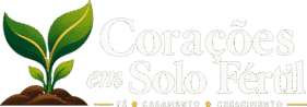 Logomarca Corações em Solo Fértil — Fé, Casamento e Crescimento